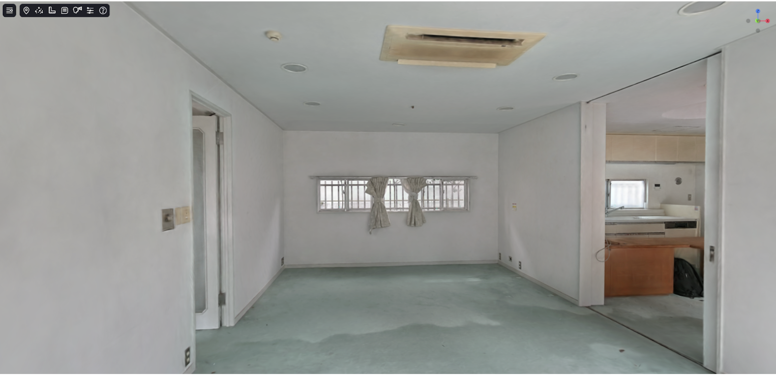 STUDIO55導入事例_江原町の家リノベプロジェクト(内部ガウシアン＋点群データ)